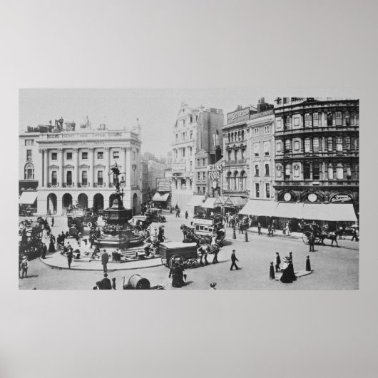 Piccadilly Circusのビュー， c.1900 ポスター (正面)