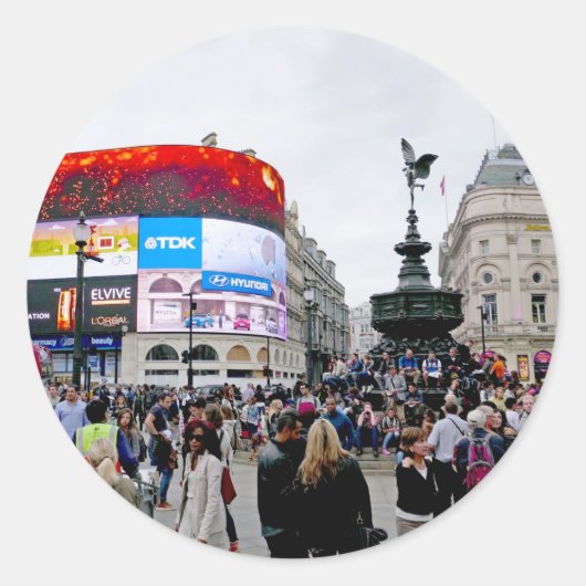 Piccadilly Circus -プロフェッショナル写真 ラウンドシール (正面)