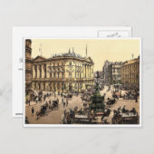 Piccadilly Circus，ロンドン，英国レアフォトクロム ポストカード (正面/裏面)