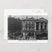 Piccadilly Circus London 1904、イギリス ポストカード (正面/裏面)
