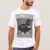 Piccione Macchina - Pigeon Car Meme Tシャツ (正面)