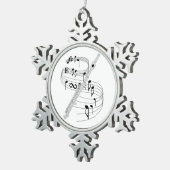 Piccolo スノーフレークピューターオーナメント (右)