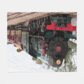 Pichi Richiの蒸気の列車 フリースブランケット (正面(横))