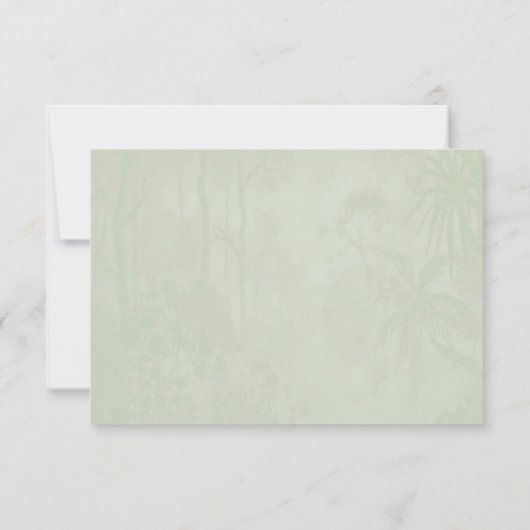 Pichwai応答カードまたはインディアン結婚式RSVPカード 出欠カード (裏面)