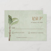 Pichwai応答カードまたはインディアン結婚式RSVPカード 出欠カード (正面/裏面)