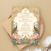 Pichwai Indian  Elegant Wedding エンクロージャーカード
