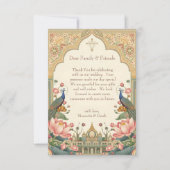 Pichwai Indian Elegant  Wedding サンキューカード (正面)