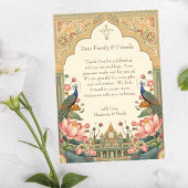 Pichwai Indian Elegant  Wedding サンキューカード