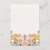 Pichwai Indian Elegant Wedding Enclosure Card エンクロージャーカード (裏面)