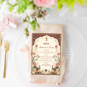 Pichwai Indian Lotus Peacock Wedding Menu メニュー