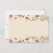 Pichwai Indian Peacock Elegant Wedding 出欠カード (裏面)