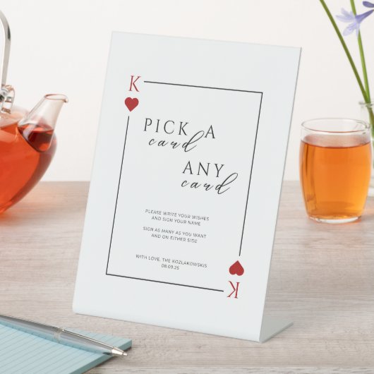 Pick a Card Any Card Wedding Sign 台座サイン (インサイチュ)