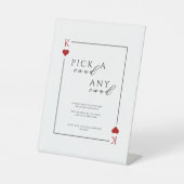 Pick a Card Any Card Wedding Sign 台座サイン (正面)