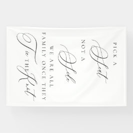 Pick a Seat Not a Side Wedding Ceremony Sign 横断幕