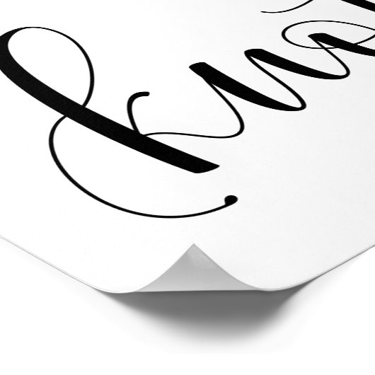 Pick A Seat Not A Side Wedding Sign ポスター (角)