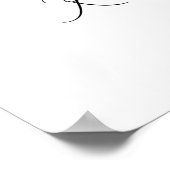 Pick a Seat Not a Side Wedding Sign Minimalist ポスター (角)