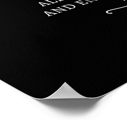 Pick a seat unplugged ceremony sign ポスター (角)