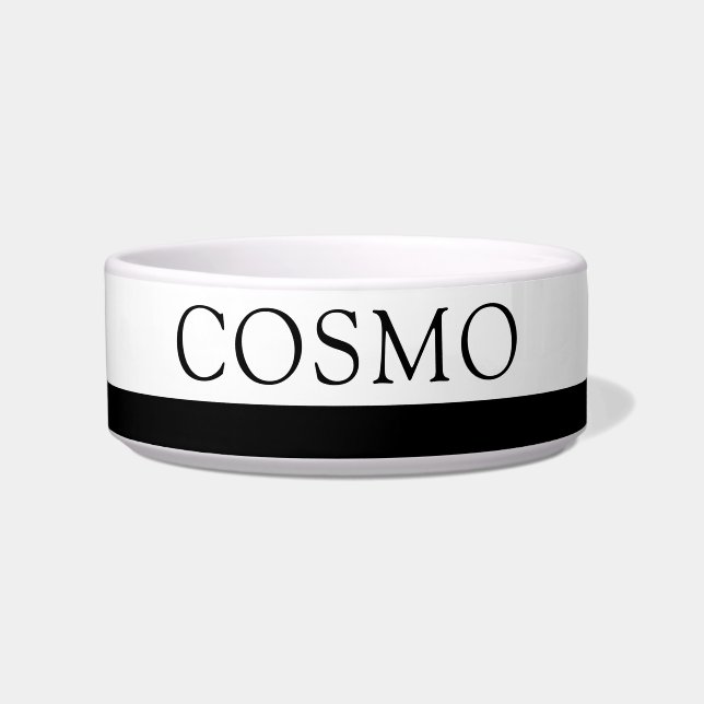 Pick Any ColorsカスタムPet Name Cat Dog Food ボウル (正面)