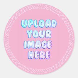 Pick Classic Round Sticker with a Business Logo ラウンドシール