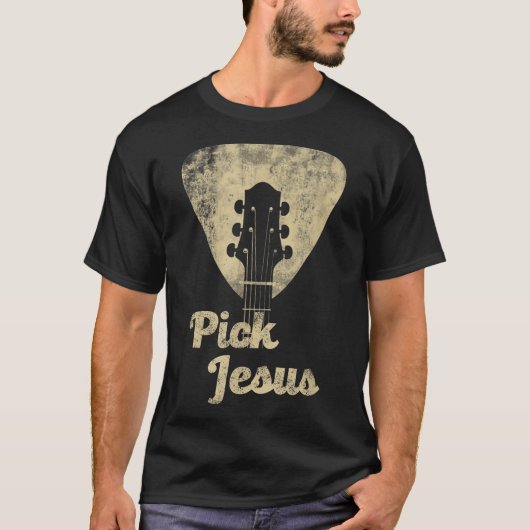 Pick Jesus – 音楽の牧師 – イースター牧師の贈り物 Tシャツ (正面)