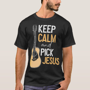 Pick Jesus Christian Bass Guitar Playerミュージシャン Tシャツ