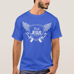 Pick Jesus Christian Church Bandギタリストギター Tシャツ
