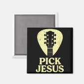Pick Jesus - Christian Guitar Worship Pastor  マグネット (正面/裏面)