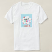 PICK PLUR理想的な再交渉ティー、白いコットンユニセックス、 Tシャツ (デザイン正面)