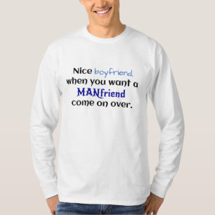 Pick Up Line: MANfriendボーイフレンドおもしろいシャツ Tシャツ