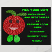 Pick Your Own Fruit and Veg Customizable Flyer チラシ (正面)