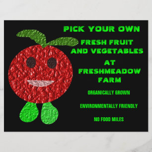 Pick Your Own Fruit and Veg Customizable Flyer チラシ