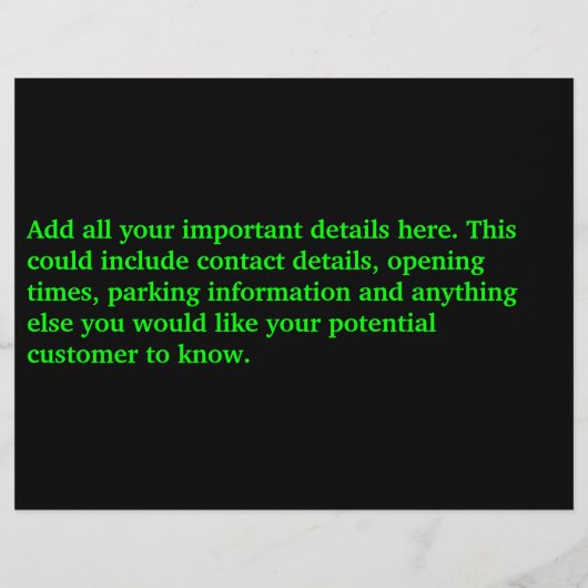 Pick Your Own Fruit and Veg Customizable Flyer チラシ (裏面)