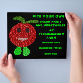 Pick Your Own Fruit and Veg Customizable Flyer チラシ (手)