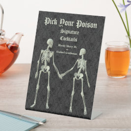 Pick Your Poison エレガント Drink Menu 台座サイン