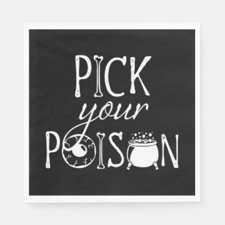 Pick Your Poison | ハロウィン 魔女 ブラック スタンダードランチョンナプキン