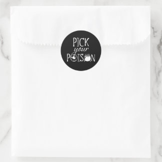Pick Your Poison、面白い魔女のBLKハロウィーン ラウンドシール