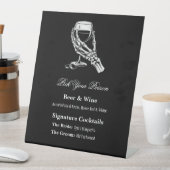 Pick Your Poison Gothic Skeleton Hand Bachelorette 台座サイン (インサイチュ)