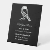 Pick Your Poison Gothic Skeleton Hand Bachelorette 台座サイン (正面)