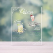 Pick Your Poison Skeleton新郎新婦カクテル アクリルサイン (ニュートラル)