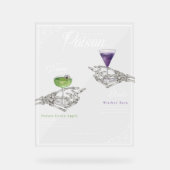 Pick Your Poison Skeleton新郎新婦カクテル アクリルサイン (正面)