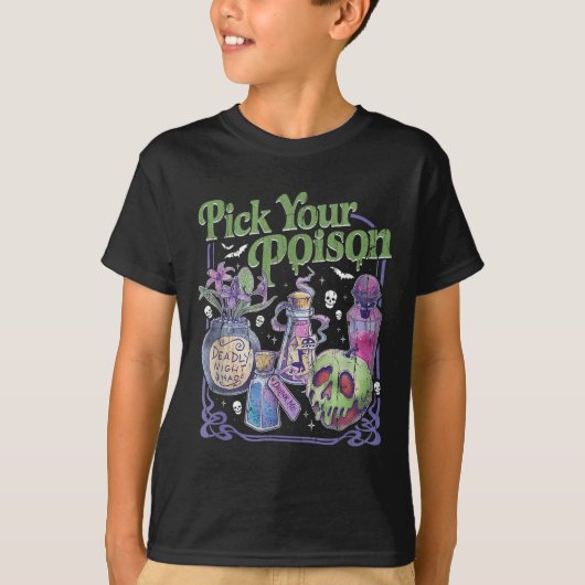 Pick Your Poison, Vintage Princess Halloween  Tシャツ (正面)