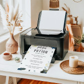Pick Your Potion Halloween Baby Shower Drink Menu ポスター