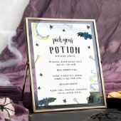 Pick Your Potion Halloween Baby Shower Drink Menu ポスター