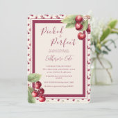 Picked & Perfect Sweet Cherries Bridal Shower 招待状 (スタンド正面)