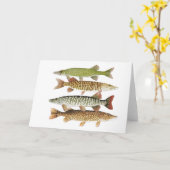 Pickerel、Muskies及びパイク カード (黄色い花)