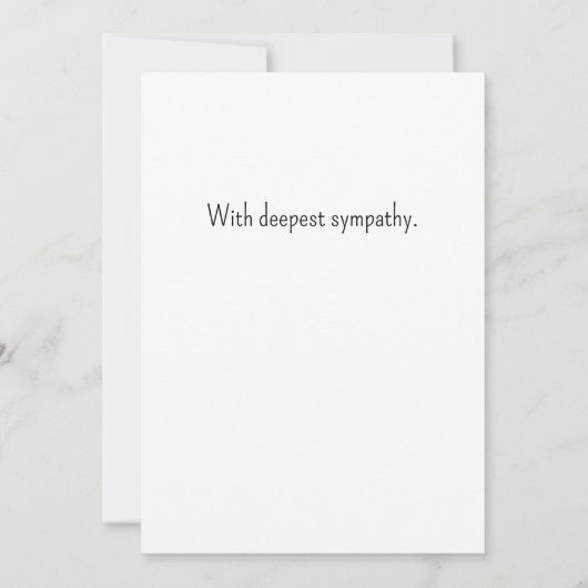 Picket Fence with Flowers Sympathy カード (裏面)