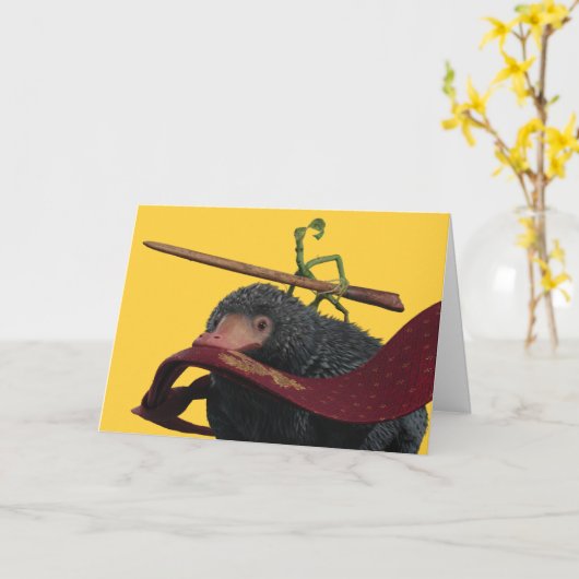 Pickett & Teddy With Wand and Tie カード (黄色い花)