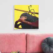 Pickett & Teddy With Wand and Tie キャンバスプリント (インサイチュ (リビング))