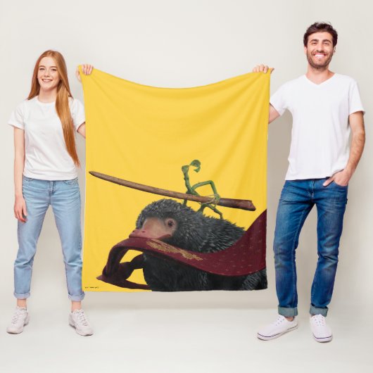 Pickett & Teddy With Wand and Tie フリースブランケット (インサイチュ)