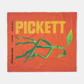 Pickett Vintage Graphic フリースブランケット (正面(横))